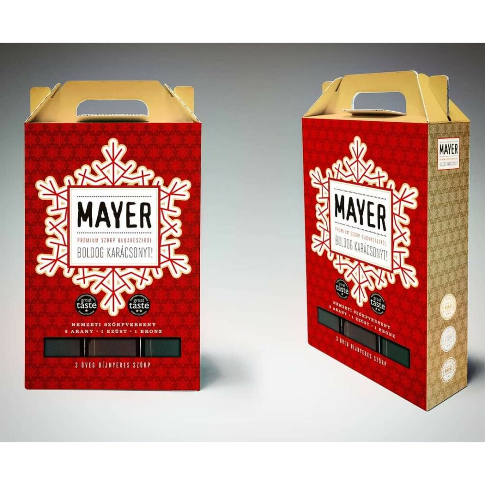 Mayer Szörp Karácsonyi díszdoboz (3 fél literes üveghez)