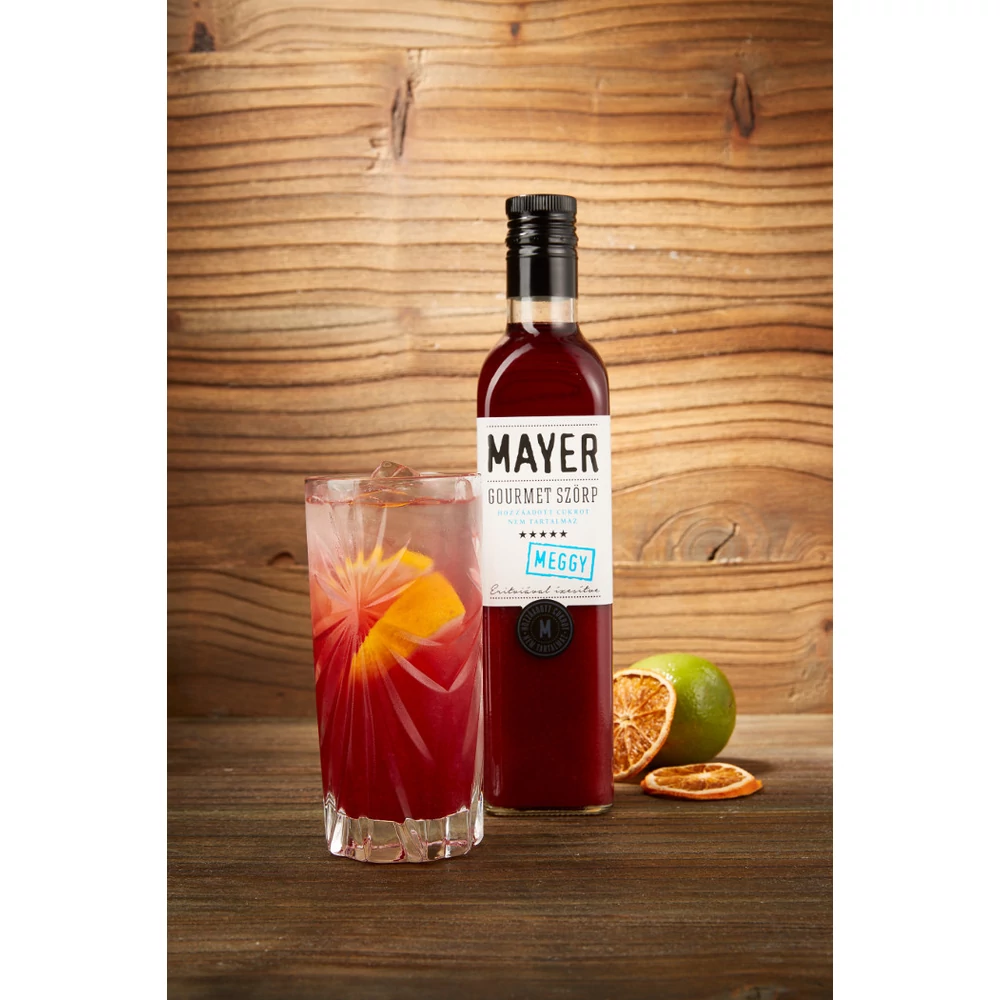 Kép 2/2 - Mayer meggyszörp édesítőszerrel 0,5l